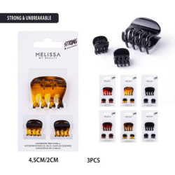MOLLETTA PER CAPELLI STRONG AND UNBREAKABLE 3 PEZZI 4,5 CM E 2 CM - COLORI ASSORTITI