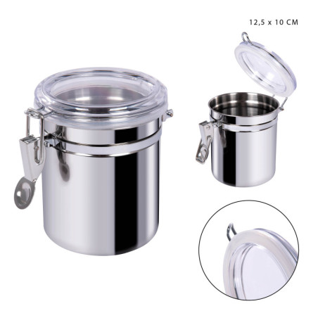 CONTENITORE ERMETICO IN ACCIAIO 12,5x10 CM.