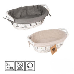 CESTINO OVALE IN VIMINI 28x19x9 CM.