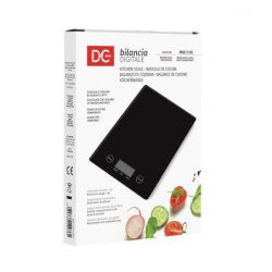 BILANCIA CUCINA DIGITALE NERA 5KG MAX 20x14x2 CM.