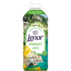 LENOR ESSENZE D'ITALIA AMMORBIDENTE CONCENTRATO AMALFI LIMONE E MUGHETTO 42 LAVAGGI 880 ML.