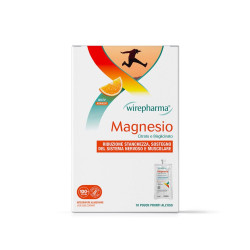 WIREPHARMA MAGNESIO CITRATO E BISGLICINATO INTEGRATORE ALIMENTARE PER STANCHEZZA 10 POUCH 250 GR.