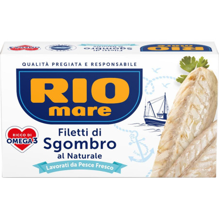RIO MARE FILETTI DI SGOMBRO AL NATURALE LAVORATO DA PESCE FRESCO 125 GR.