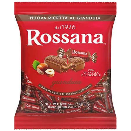 ROSSANA CARAMELLE AL CIOCCOLATO CON GRANELLA DI NOCCIOLE 175 GR.