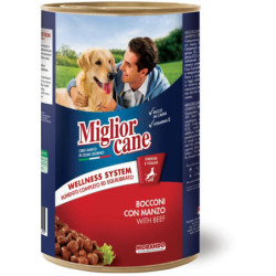 MIGLIOR CANE BOCCONI CON MANZO WELLNESS SYSTEM 1250 GR.