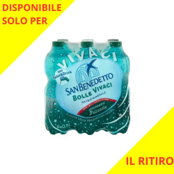 SAN BENEDETTO BOLLE VIVACI ACQUA OLIGOMINERALE LEGGERMENTE FRIZZANTE 6x50 CL.