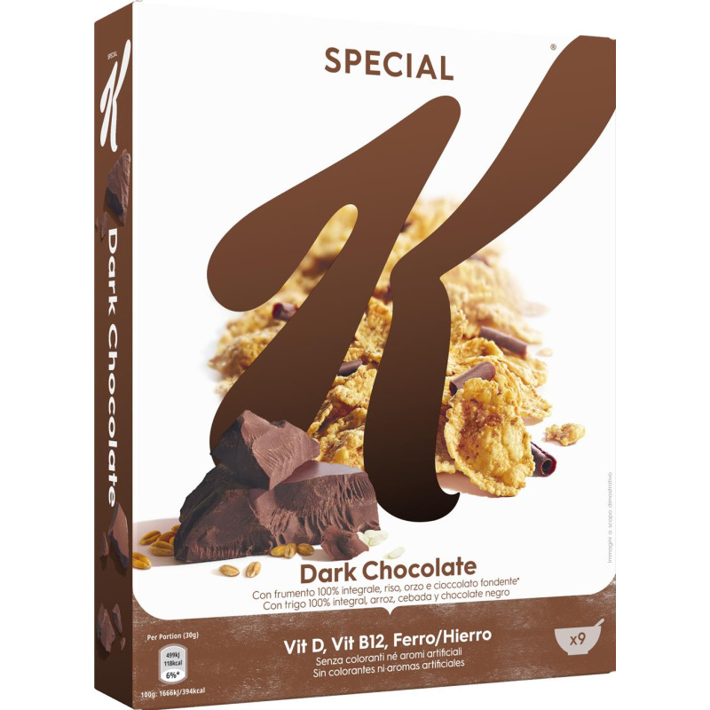 KELLOGG'S SPECIAL K CEREALI CON PEZZI DI CIOCCOLATO FONDENTE 290 GR.