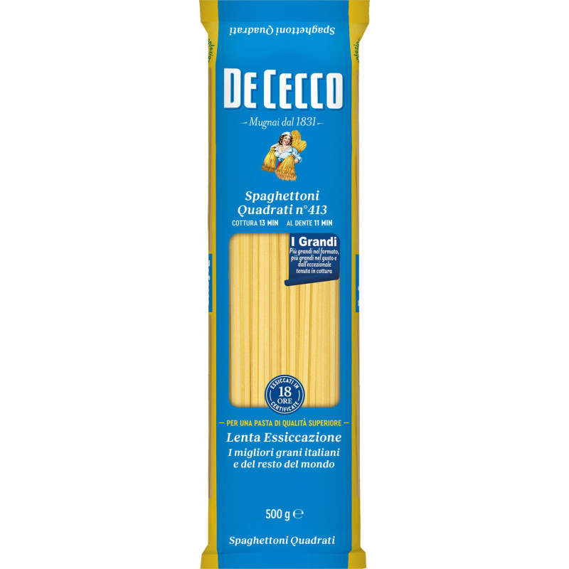 DE CECCO SPAGHETTONI QUADRATI N° 413 500 GR.