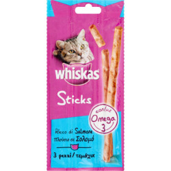 WHISKAS SNACK PER GATTI AL SALMONE 3x6 GR.