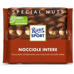 RITTER TAVOLETTA DI CIOCCOLATO AL LATTE CON NOCCIOLE INTERE 100 GR.
