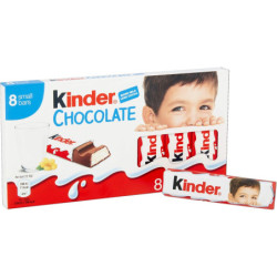 KINDER CIOCCOLATO CONFEZIONE DA 8 BARRETTE DI CIOCCOLATO KINDER 8x12.5 GR.