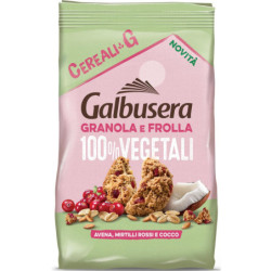 GALBUSERA BISCOTTI GRANOLA E FROLLA 100% VEGETALI CON AVENA, MIRTILLI ROSSI E COCCO 280 GR.