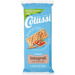 COLUSSI CRACKERS INTEGRALI CON LIEVITO MADRE RICCHI IN FIBRE 500 GR.
