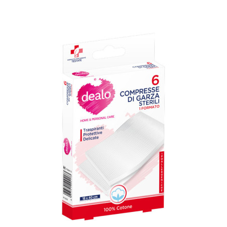DEALO COMPRESSE DI GARZA 1 FORMATO 6 PEZZI