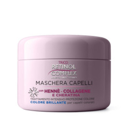 TRICO RETINOL COMPLEX MASCHERA CAPELLI COLORE BRILLANTE CON HENNE CHERATINA E COLLAGENE 300 ML.