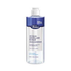 VENUS ACQUA MICELLARE BIFASE PER TRUCCO WATERPROOF TUTTI I TIPI DI PELLE 400 ML.
