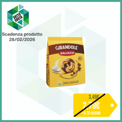 BALOCCO BISCOTTI GIRANDOLE CON PANNA FRESCA E CIOCCOLATO 700 GR.