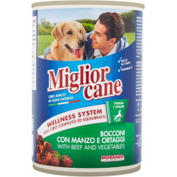 MIGLIOR CANE BOCCONI CON MANZO E ORTAGGI WELLNESS SYSTEM 405 GR.