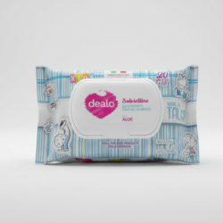DEALO SALVIETTINE IGIENIZZANTI ALOE E TALCO PER BAMBINI 20 PEZZI.