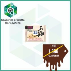 RITTER SPORT TAVOLETTA DI CIOCCOLATO BIANCO CON GOCCE DI LIQUIRIZIA 100 GR.