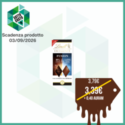 LINDT EXCELLENCE FUSION CIOCCOLATO FONDENTE 85% FIOR DI SALE E CIOCCOLATO AL LATTE CREMOSO 100 GR.