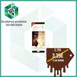 LINDT EXCELLENCE FUSION CIOCCOLATO FONDENTE 70% E CIOCCOLATO BIANCO 100 GR.