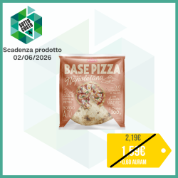 ALIMENTA BASE PIZZA ALLA NAPOLETANA CON OLIO DI OLIVA EXTRAVERGINE E LIEVITO MADRE 2 BASI 300 GR.