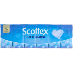 SCOTTEX TUTTI I GIORNI FAZZOLETTI PER NASO, MANI E VISO 10 PACCHETTI 4 VELI