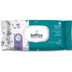 SOFFICE AQUA SALVIETTE BABY CON PANTENOLO 72 SALVIETTINE