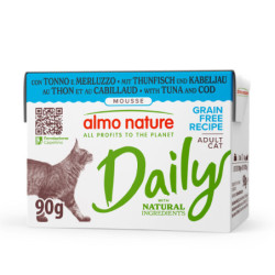 Almo Nature Daily Tonno e Merluzzo Cibo Umido per Gatti - 90g