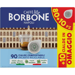 CAFFE' BORBONE MISCELA DECISA MAXI FORMATO 80 + 10 CIALDE COMPOSTABILI