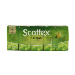 SCOTTEX FAZZOLETTI BALSAM 4 VELI 10 PACCHETTI