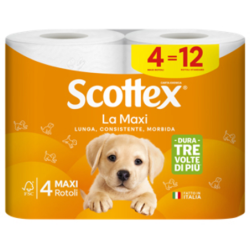 SCOTTEX CARTA IGIENICA LA MAXI 2 VELI - 4 ROTOLI