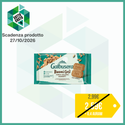 GALBUSERA BISCOTTI INTEGRALI BUONI COSÌ CON LATTE INTEGRALI 300 GR.
