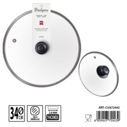 DAILYOU COPERCHIO IN VETRO TEMPERATO DIAMETRO 34CM