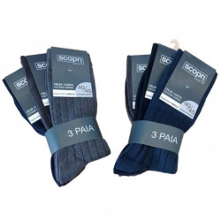 Calzino corto da uomo in caldo cotone a coste Scopri Prisco art. Messi 3 PAIA